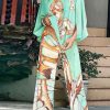 2023 Boho Print Tops Or Pants Casual Belt Summer C