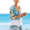 2023 Hollow Out Round Neck Long Sleeve Summer Beac