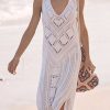 2023 Sleeveless Bikini Cover-Ups White Crochet Tun