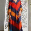 2023 Vintage Boho Print Dress Plus Size Long Kafta