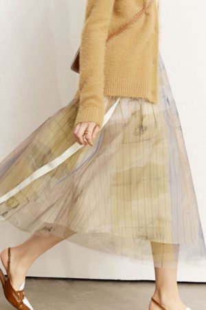 A-Line Skirt Autumn Fashion Elegant Light Luxury P