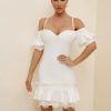 Arrival White Bodycon Women Summer Crochet Flower