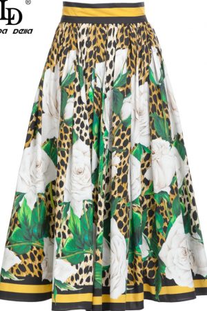 Autumn Cotton Skirts Women's High Waist Vintage Le