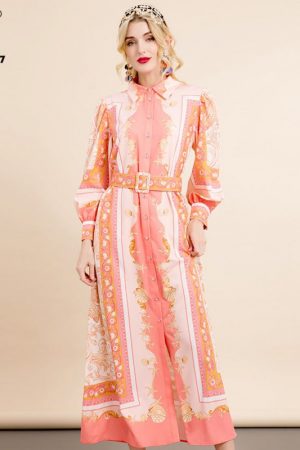 Autumn Runway Vintage Gown Dress Women's Fashion