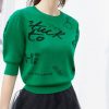 Autumn Sweater For Women Oneck Lettered Slim Pullo
