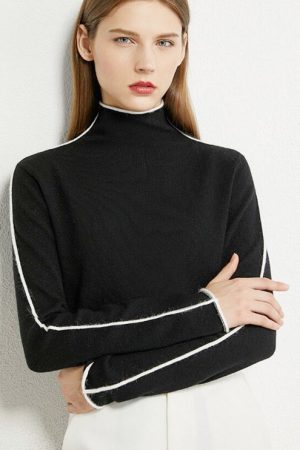 Autumn Winter Sweater For Women Causal Spliced Sli