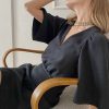 Black Short Sleeve Women Dress Luxury A-Line Ladie