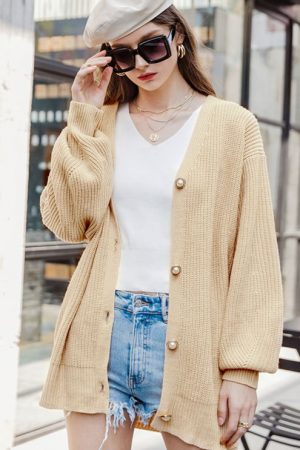 Casual Long Knitted Cardigan Female Autumn Winter