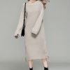 Casual Loose Knitted Dress Elastic Knitted Dresses
