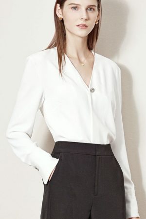 Chiffon Blouse Women 2023 Spring Shirts Fashion Ni