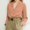 Chiffon Blouses For Women Autumn Commuter Turn-Dow