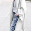 Coat Autumn And Winter Women's Casual Long Solid W