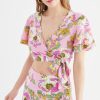 Colorful Flower Pattern Bottom-Top Suit Tbess21au0