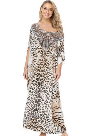 Embroidery Polyester Beach Cover Up Saida De Praia