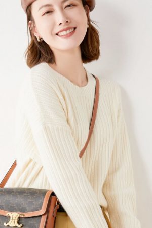 Fashion Korean Show Thin Knitted Wool Women Sweate