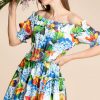 Fashion Runway Summer Cotton Short Dress Women's S