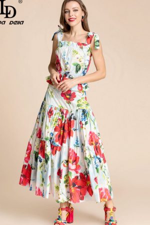 Fashion Runway Summer Skirts Suit Women's Short Sp