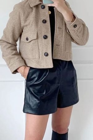 Fashion Straight Long-Sleeved Coat 2023 Autumn Wom