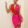 For Women Summer Pink Party Dress Elegant Mesh Ins