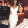 For Women Summer White Bodycon Dress Mermaid Black