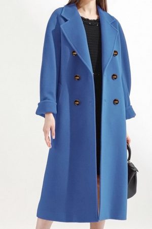 High-End Camel Double Breasted Double Faced Cashme