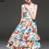 High Quality Runway Summer Dress Women's Spaghetti
