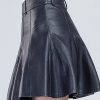 High Waist Pu Leather Skirt Autumn Winter Elegant
