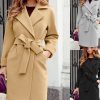 Jackets For Women Wool Blend Warm Long Coat Autumn
