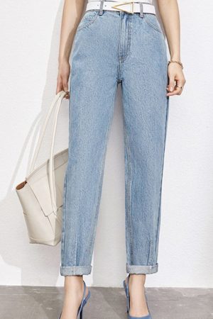 Jeans For Women High Waist Denim Pants 100% Cotton