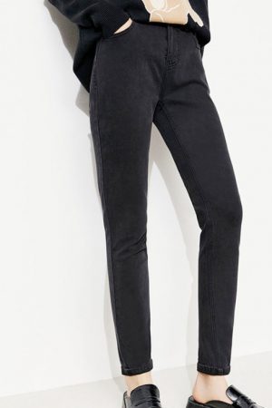 Jeans For Women Winter High Waist Denim Pants Thic