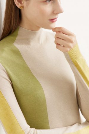 Knitted Sweater Women Autumn All-Match Slim Half H
