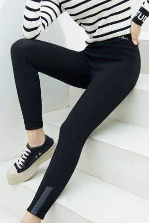 Leggings Women Winter Solid Warm Slim Feet Fashion
