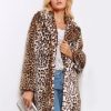 Leopard Print Fur Coat Women Winter Thicken Long T