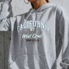 Letter Print Drop-Shoulder Sleeve With Kangaroo Po