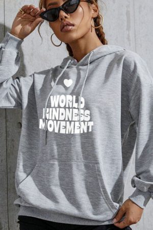 Loose Autumn Sweatshirts Women Letter Print With K