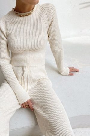 Lugentolo Pullover Sweaters And Pants Knitted Two