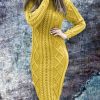 Lugentolo Turtleneck Sweater Dress Women Fall Wint