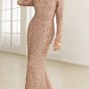 Mermaid Hem Formal Sequin Luxury Evening Dresses L