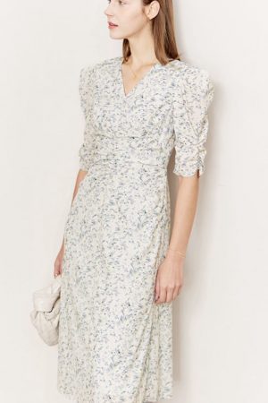 Midi Skirt For Women Summer Vintage Floral Blouse