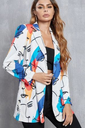 Non-Positioning Printing Ladies Casual Small Suit