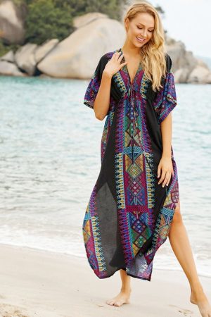 Plus Size Kaftan Beach Tunic Women Summer Beachwea