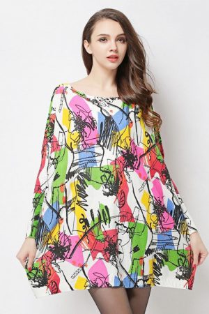 Print Sweater For Women Autumn Winter Fashion Pull