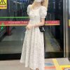 Pure Desire Short Skirt Puff Sleeves Thin Chiffon