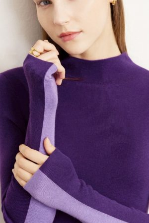 Reversible Sweater Women Winter Turtleneck All-Mat
