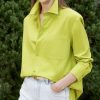 Shirts For Women Fall 100% Cotton Solid Elegant Fa