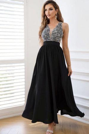 Silk Skirt With Contrast Sequins