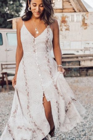 Snakeskin Pattern Spaghetti Strap Side Split Back
