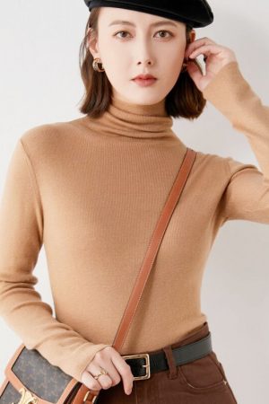 Solid Basic Autumn Winter Loose Show Thin Women Sw