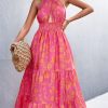 Spaghetti Strap Corset Print Women Summer Dress Pl