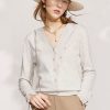 Spring Cardigans For Women Offical Lady Solid Vnec